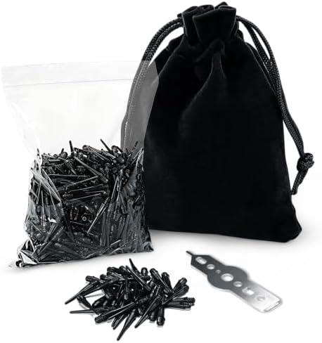 WIN.MAX Dartspitzen, 2BA Schwarz softdart Spitzen, Dart Spitzen Plastik, Dartpfeile Spitzen