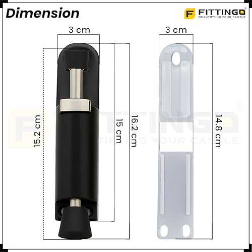 Image of Premium Kick Down Stopper /Door Magnet Stopper /Foot Operated Stopper /Heavy Duty Door Stopper /Zinc Alloy Magnetic Door Stopper (Pack of 1, Black Finish)-| 3 Years Warranty |