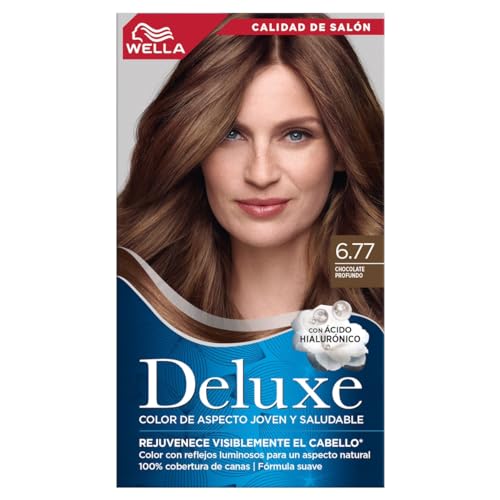 Wella Deluxe Tinte Permanente 6.77 Chocolate Profundo, 207 g