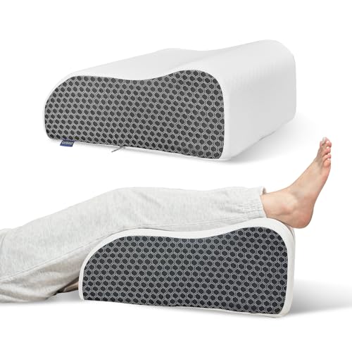 Image of Orista Contour Leg Elevation Pillow I Orthopedic Memory Foam Wedge for Pain Relief, Swelling, Varicose Veins & Post-Surgery Recovery I Washable Cover & 2-Year Warranty