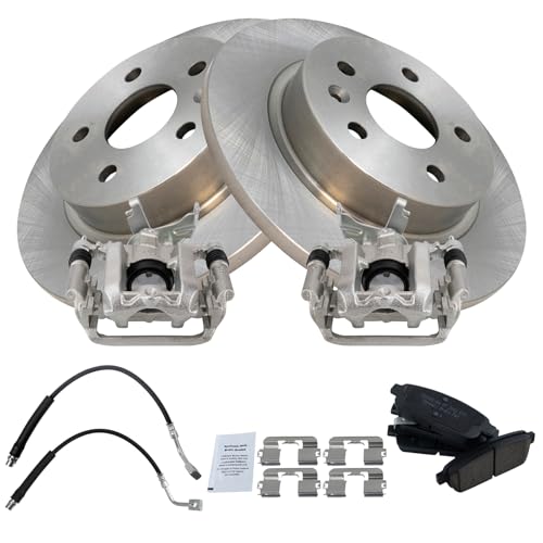 Image of TRQ Rear Brake Pad & Rotor Kit Ceramic Compatible with 2014-2017 Buick Encore 2015-2017 Chevrolet Trax