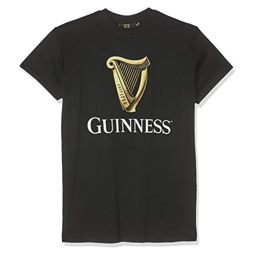 Guinness BLK Guin Harp R/N T Camiseta, Negro (Black Black), XL para Hombre