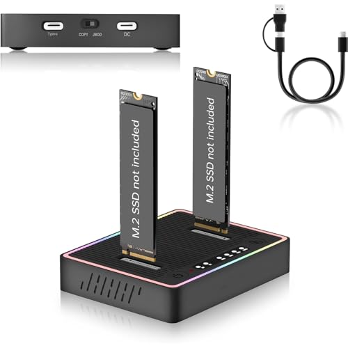 M.2 NVMe SATA SSD クローナー ドック