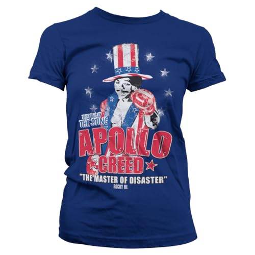 T-Shirt Apollo Creed Rocky Femme Marine M pour Look Rétro Boxe