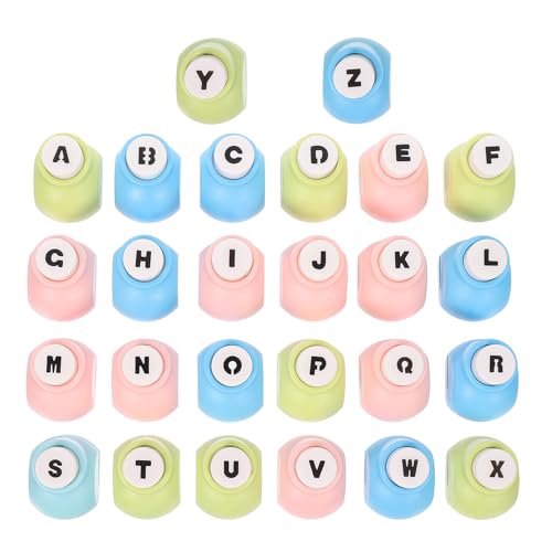 Letter Paper Punchers 26 Pieces Alphabet Handmade Scrapbook Paper Puncher for Making Scrapbook Layouts DIY Projects Card Making Journal Pages