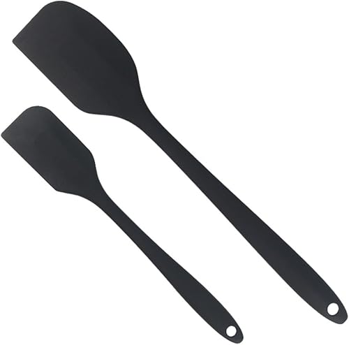 Juego de espátulas de silicona, espátula de goma de alta resistencia al calor, juego de utensilios de espátula de cocina de diseño sin costuras de