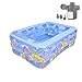 Nadmuchiwany brodzik Prostokątny basen Nadmuchiwany, nadmuchiwany basen z pompą powietrza, rodzinny pełnowymiarowy nadmuchiwany basen Blow up Pool/120X90X52Cm, (47X35X20 cali)