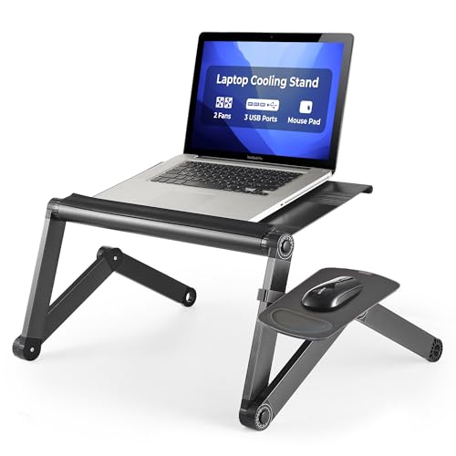 Workez Cool support de refroidissement ergonomique noir pour travailler confortablement au lit ou canapé