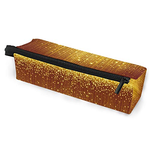 Preisvergleich Produktbild Bleistiftbeutel Federmäppchen Beutel Abstrakt Weihnachten Golden Glitter Art Makeup Kosmetik Sonnenbrillen für Mädchen Jungen Travel School