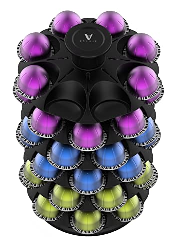 Image of EVERIE Coffee Pod Organizer Holder Carousel Compatible with Nespresso Vertuoline Capsules, Holds 48 Pods, NRS02