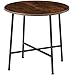 tectake 800965 Mesa de Comedor, Mesa Redonda Estilo Industrial, Mobiliario de Cocina con diseño Minimalista (Madera Industrial Oscura)