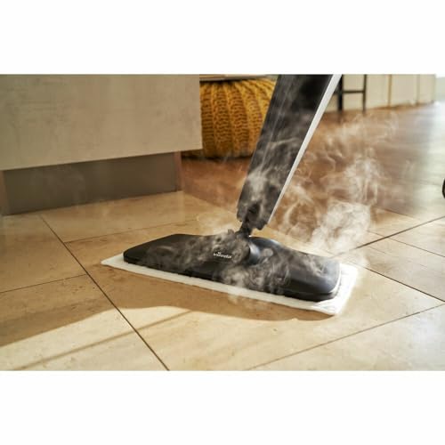 Vileda Steam Dampfreiniger Plus XXL 1550 W Schwarz Rot Bodenplatte 40 cm