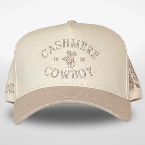 Image of Vintage Western Trucker Hat | Men & Women | Country Cute Caps for Cowgirls Cowboys | Camo Denim Embroidered Cotton | Snapback