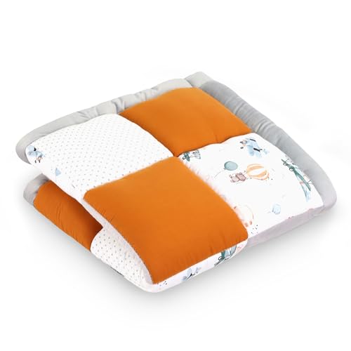 Krabbeldecke Spielmatte Krabbelmatte für Baby Kinder - Babies Patchworkdecke Bodenmatte Spieldecke Play Mat für Kinderzimmer und Laufgitter Oeko-Tex