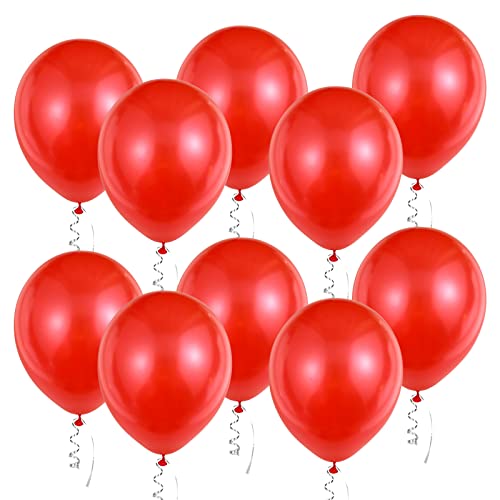 60 Pièces Ballons en Latex Rouge, 12 Pouces Ensemble de ballons Rouge, Ballons en Hélium Rouge, Décorations de Fête pour Anniversaire Mariage Bébé Douche Christmas Festivals Carnaval