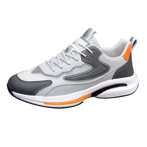 Zapatos deportivos de malla para hombre, ortopédicos, ligeros, transpirables, con soporte de arco, para gimnasio, caminar, entrenamiento, ajuste ancho, tenis casuales, White, 39 1/3 EU