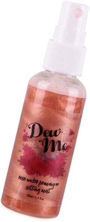 Politice Highlighter Liquid Setting Spray，High-gloss spray，Illuminating Face Shimmer Long-lasting Brighten Glow Rose Gold Highlight Makeup，Waterproof and Moisturizing