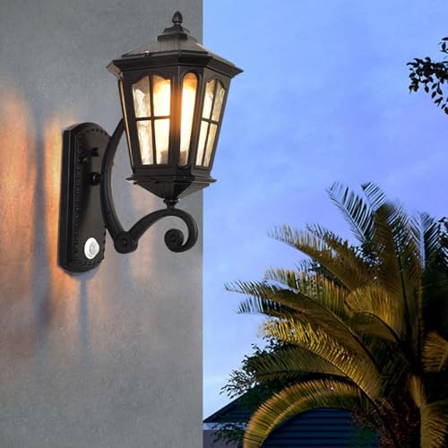 KAWELL 照明 玄関灯 人感センサー 玄関ライト 明暗センサー 夜間自動点灯 屋外 ポーチ ウォールランプ レトロなウォールライト 庭園灯 防雨型 壁掛け 外灯 【電球別売り】 (XL)