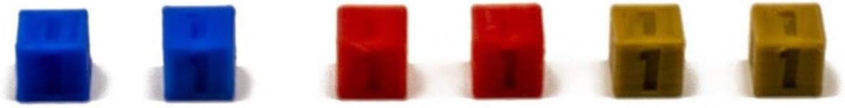 10PCS Resource Cube with Value 1 | Board Game Pieces Accessories Miniatures, Blue