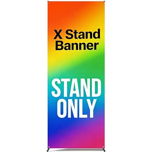 4U Media&Displays NEW Premium X Banner Stand 24"x72" 1 UNIT with Carrying Bag (STAND ONLY)---PORTABLE AND VERSATILITY AND STURDY AND LIGHTWEIGHT AND ADJUSTABLE