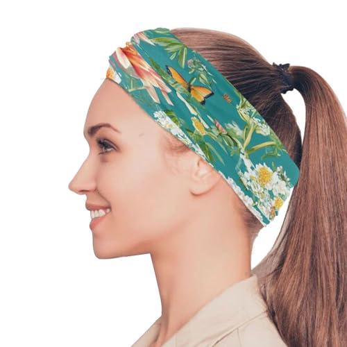 Safari Vivid Color Flowers Teal Four season Dust and Dirt proof neck gaiter women Unique Designs Masks for face for Daily outfit Hiking Snowboarding4
