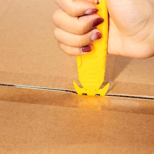 Image of 40 Pcs Safety Box Cutter T TOVIA Knife of Double-sided Recessed Concealed Blade, Cutter Stainless Steel Package Opener