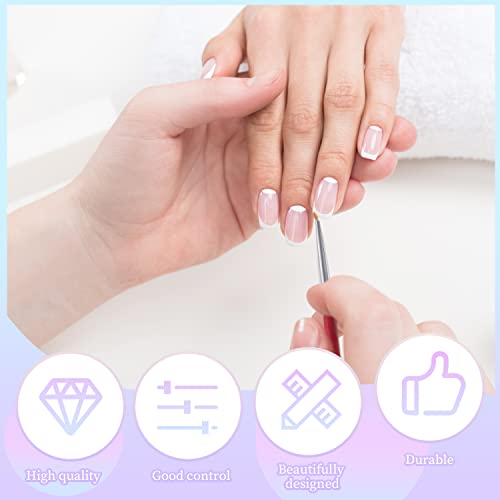 5 Pcs Long Nail Art Liner Brushes, 24/18/12/9/6Mm Nail Detail Brush Thin Nail Design Brush Pen Set For Nail Painting Drawing #TOP3