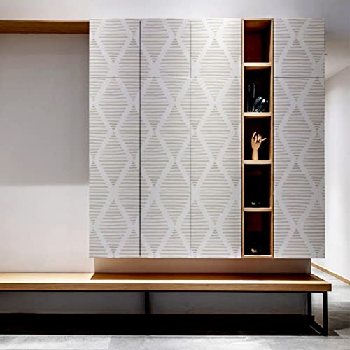 Image of Modern Peel and Stick Wallpaper Boho Geometric Contact Paper 17.3''x78.8''
