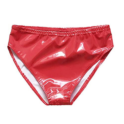 Cocila Bragas Menstruales Mujer Cintura Media Braguitas Flujo Cadera Envuelto Lencería Alta Atractivo Sexy Interior Pequeña Íntimos Brillantes (Red, L) Rojas Postparto Braga Roja Bikini Rejilla