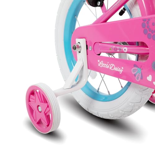Image of JOYSTAR Little Daisy Kids Bike for Girls Boys Ages 2-7 Years, 12 14 16 Inch Girls Bikes with Doll Bike Seat & Streamers, Boys Bike with Flag & Number Plate, Multiple Colors