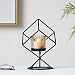 Produktbild Luoshan Geometric Dreidimensionale geometrische Schmiedeeisen Kerzenständer Ornament Ohne Kerzen (Gold) (Color : Black)