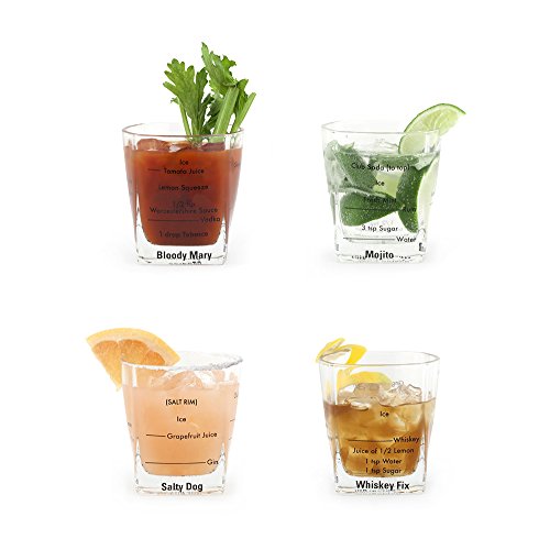 Kikkerland - Bartending Glasses Set Of 4 - GL11