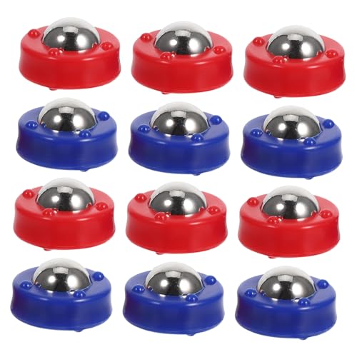 ifundom Bolas De Tejo y Discos De Mesa De Tejo 24 Piezas (12 Azul 12 Rojo) De Plástico Rodamientos para Juego Interior y Exterior Educativo para Niños