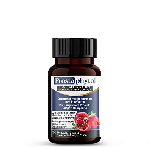 Prostaphytol - Complemento Alimenticio Natural Multiingrediente para la Próstata | con Extractos de Plantas, Zinc, Vitaminas E y D | Estimulador para Hombre | 30 Cápsulas