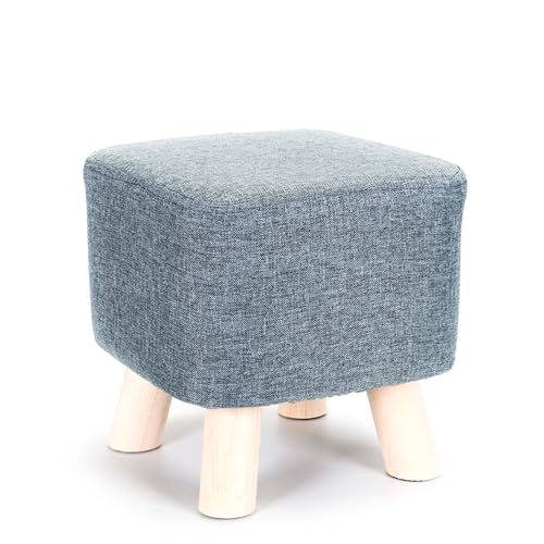 Protector de muebles en tela de lino y algodón para taburete otomano 2