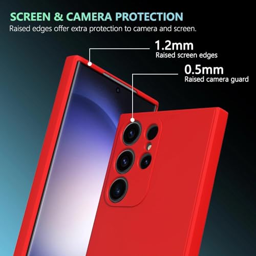 ULXITEYU Soft TPU Slim Case for Samsung Galaxy S25 Ultra, Lightweight, Snug Fit, Drop-Resistant, Shock-Absorbent, Scratch-Resistant, Red - image 5