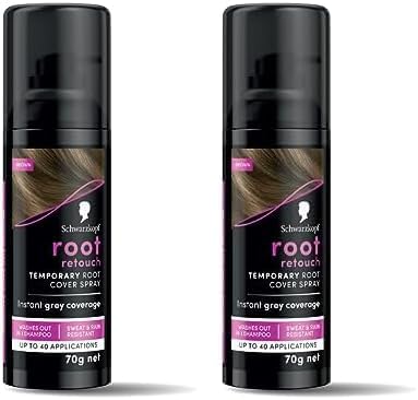 Schwarzkopf Root Retouch Temporary Root Cover Spray For Instant Grey Coverage - Brown, 1 Count