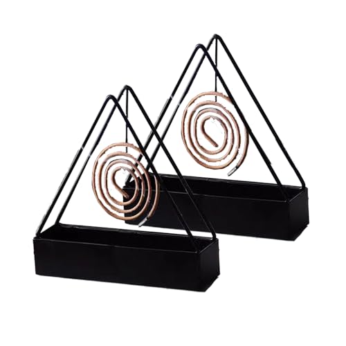 Designer Portable Iron Mosquito Coil Holder 2 pcs Sets with Handle - Fireproof Material Incense Holder