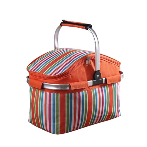 Cesta Plegable Para Comestibles De Mercado: Forro De Papel De Aluminio De 16 X 12 Pulgadas, Porta Almuerzo A Prueba De Fugas, Saco Calentador Reutilizable | Vacaciones Familiares Fiesta De Verano Parq