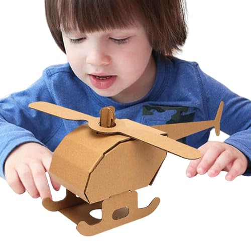 子供向けのダンボールハウス - 家の段ボールを着色 | 紙おもちゃの作り、鮮明なKTボード、実践能力、忍耐力、集中力、想像力を養う紙おもちゃ クリスマスプレゼントにサクサクKTボード