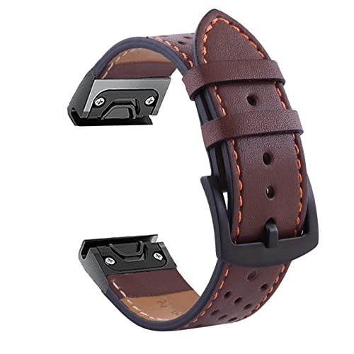 FORFC Bracelet de Montre à dégagement Rapide 26mm 22mm pour Garmin Fenix ​​6X 6X Pro 935 3HR Bracelets en Cuir Easyfit pour Fenix ​​6 6 Pro 5 5X Plus (Color : E, Size : 22mm Fenix 5 5 Plus)