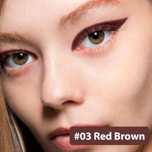 Kaely Red Brown Gel Eyeliner,Smooth Eye Liner Waterproof Smudge Proof,Multi-Use Pencil Eyeliner,Built In Sharpener,Longwearing Eye Makeup,Vegan,Delineador De Ojos Contra El Agua,03 thumb #1