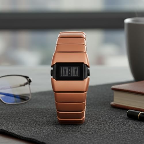 Image of Shocknshop Digital Sleek Minimal Design Multifunctional Electronic LED Black Dial Unisex Wrist Watch for Men Women -WCH376