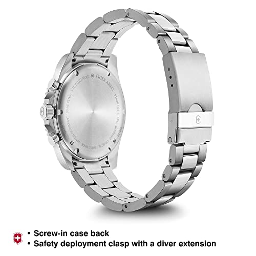 Victorinox Stainless Steel Men Swiss Army Maverick Chrono 241946 Herrenchronograph Analog Watch, Green Dial, Green Band - Image 4