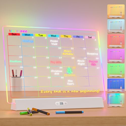 Tableau d'affichage LED pour calendrier de maison, chambre et décoration de magasin