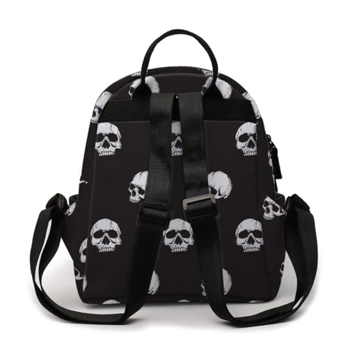 Image of Deanfun Mini Backpack for Women - Waterproof Small Backpack with Skull Print, Multi Pockets Large Capacity Cute and Stylish MNSB-310