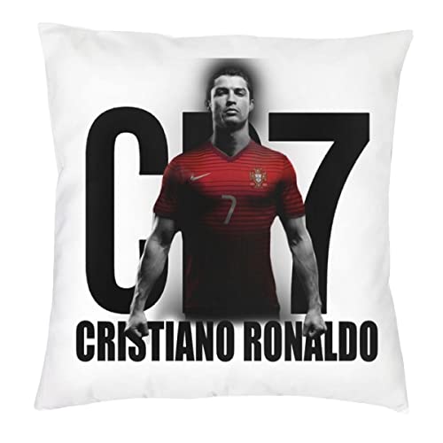 The Beach Stop Sports Hero Ronaldo Housse de coussin | Idée cadeau pour hommes, femmes, garçons et filles | 45 x 45 cm | CR7