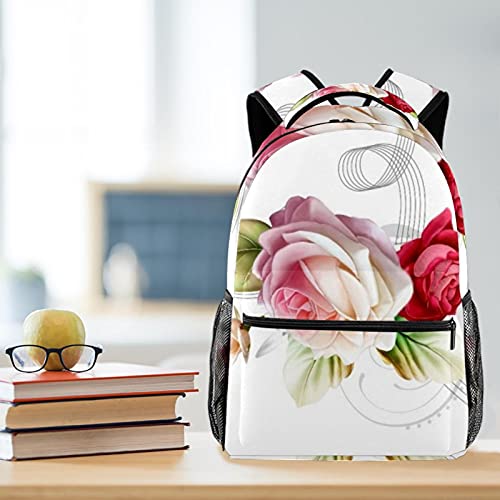 Sac à dos étudiant multicolore avec poches latérales pour ado