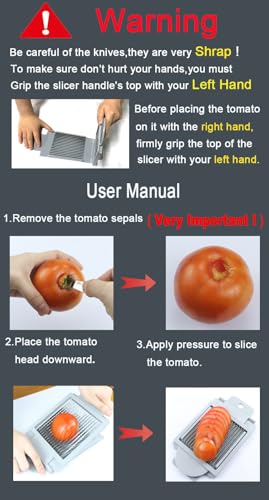 Tomato Slicer,Stainless Steel Tomato Cutter Dedicated Tomato Slicing Tool Portable and Eas - image 7
