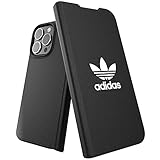 adidas iPhone 13 Pro 6.1 Case, Shockproof Raised Edges Original Book Case - Black - Image 1